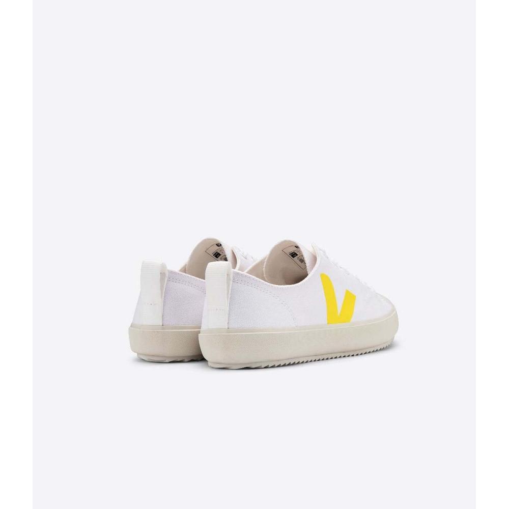 Veja NOVA CANVAS Women's Shoes White/Yellow | NZ 477RVD